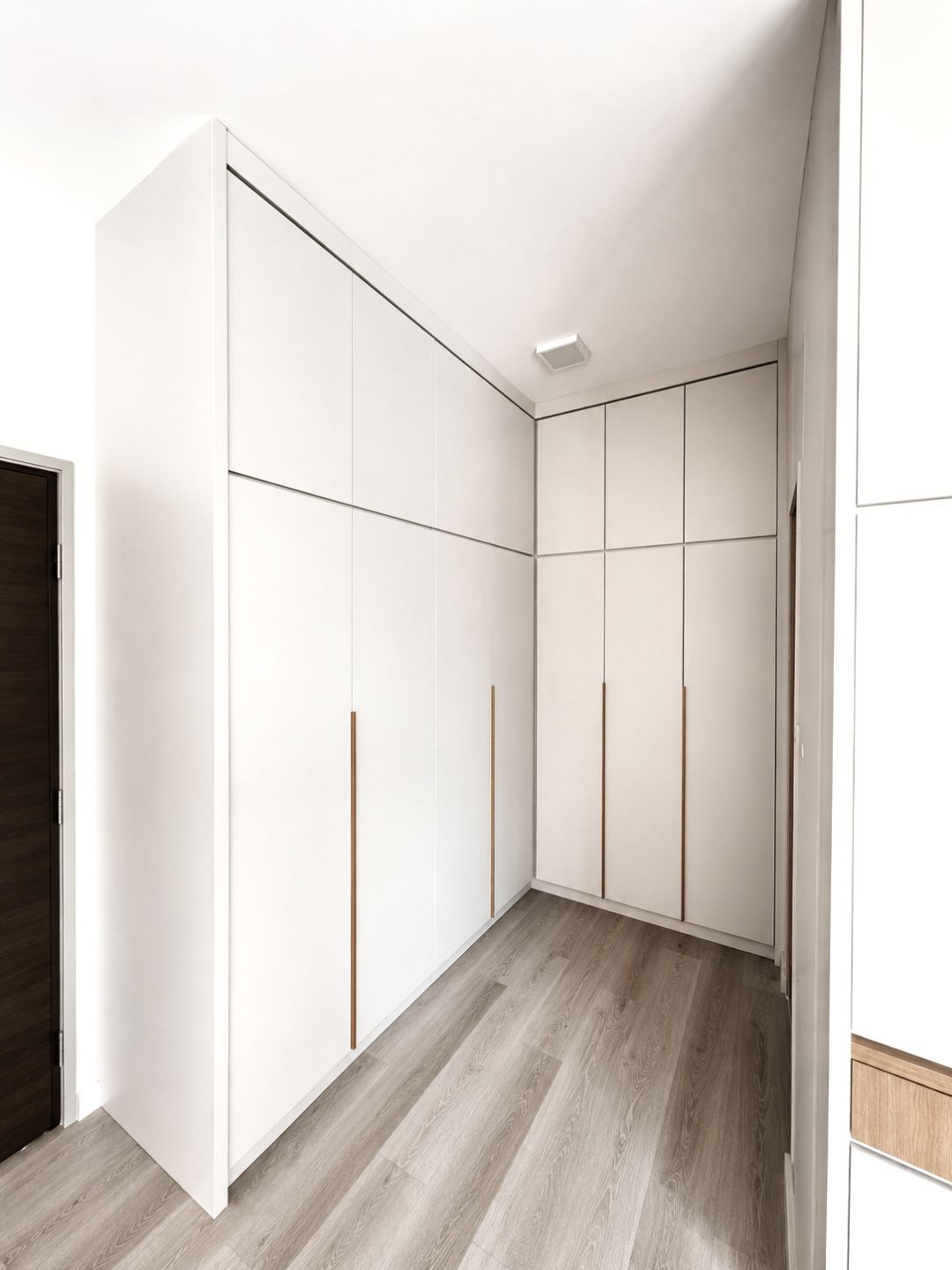 Full bedroom built-ins with vanity